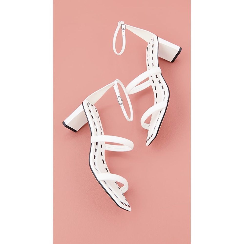 Alexandre Birman Leather Lally Sandals White 39.5